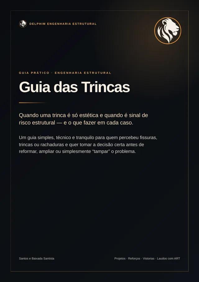 Capa do e-book Guia das Trincas da Delphim Engenharia